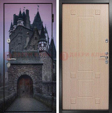 Входная металлическая дверь с фотопечатью замка ДФ-38 в Пушкино