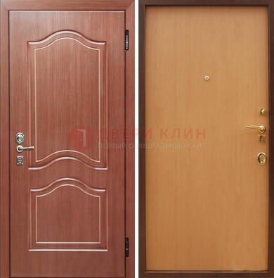 Входная дверь отделанная МДФ и ламинатом внутри ДМ-159 в Пушкино