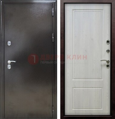 Коричневая железная дверь с МДФ ДМ-170 в Яхроме