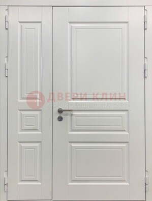 Полуторная светлая металлическая дверь с МДФ ДМ-336 в Пушкино