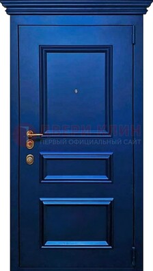 Синяя дверь с МДФ ДМ-522 в Пушкино
