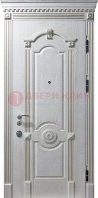 Белая дверь с МДФ ДМ-525 в Пушкино