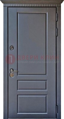 Тёмная входная дверь для коттеджа с МДФ ДМ-528 в Пушкино