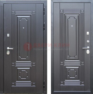 Декоративная серая металлическая дверь с МДФ ДМ-57 
