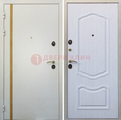 Белая входная дверь с порошковым напылением ДП-136 в Пушкино