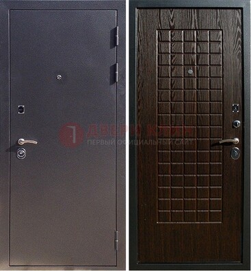 Серая металлическая дверь с порошковым напылением ДП-153 в Пушкино
