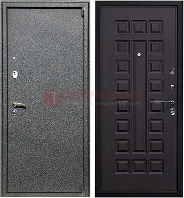 Черная стальная дверь с порошковым покрытием ДП-196 в Электрогорске