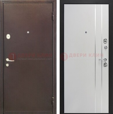 Входная дверь с порошковым покрытием с МДФ с молдингами ДП-232 в Пушкино