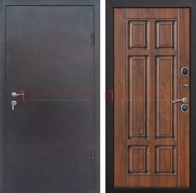 Темная входная дверь с порошковым покрытием с МДФ панелью ДП-235 в Пушкино