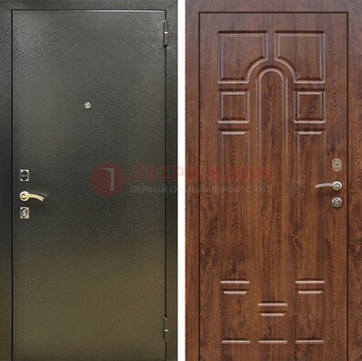 Металлическая дверь Темное серебро с порошковым покрытием и МДФ ДП-271 в Пушкино
