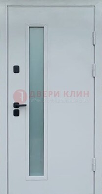 Светлая железная дверь с порошковым напылением ДП-303 в Пушкино