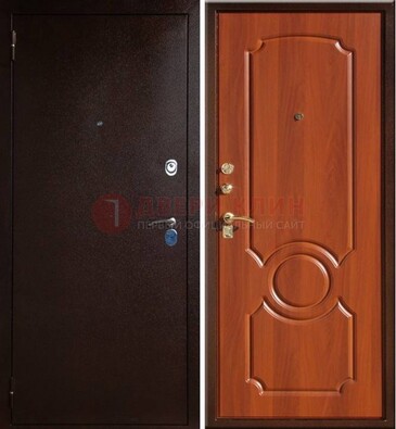 Темная железная дверь с порошковым напылением ДП-46 в Пушкино