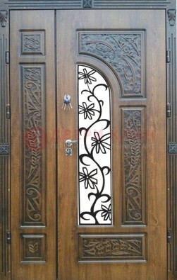 Морозостойкая металлическая парадная дверь ДПР-12 в Пушкино