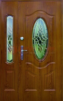 Парадная дверь со стеклянными вставками ДПР-73 для дома в Пушкино