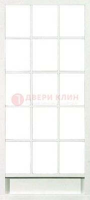 Железная решетчатая дверь в белом цвете ДР-10 в Пушкино