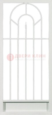 Стальная решетчатая дверь в белом цвете с пикой ДР-11 в Пушкино
