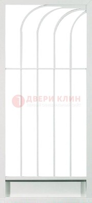Белая металлическая решетчатая дверь ДР-17 в Пушкино