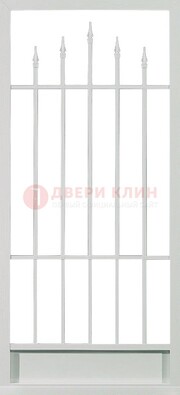 Светлая стальная решетчатая дверь с пиками ДР-21 в Пушкино