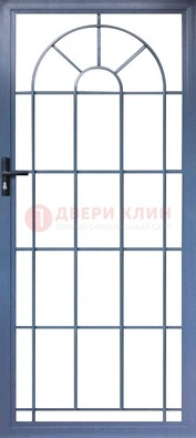 Синяя металлическая решетчатая дверь ДР-28 в Пушкино