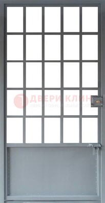 Металлическая решетчатая дверь в сером цвете ДР-7 в Пушкино