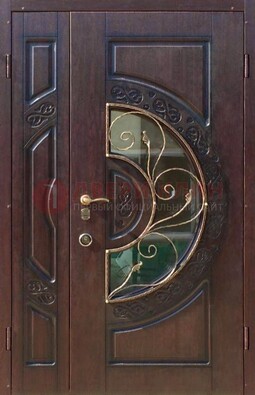 Полуторная железная дверь Винорит в классическом стиле ДСК-272 в Пушкино