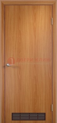 Светлая техническая дверь с вентиляционной решеткой ДТ-1 в Пушкино