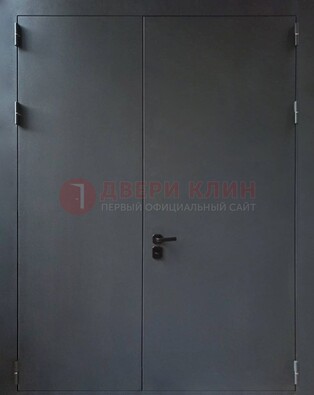 Черная распашная тамбурная дверь Порошок ДТМ-46 в Пушкино