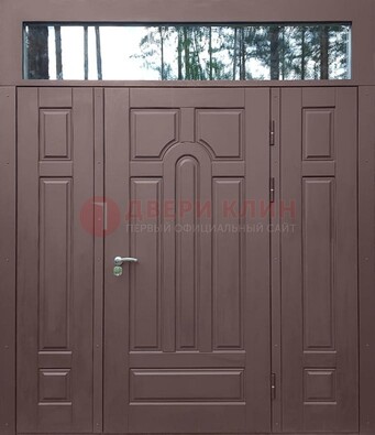 Парадная металлическая дверь с виноритом и стеклом ДВТ-167 во Владимире