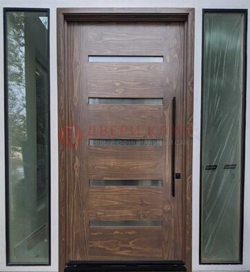 Железная дверь с виноритом и фрамугами ДВТ-189 в Пушкино