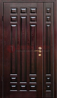 Коричневая металлическая дверь с виноритом ДВТ-20 в Пушкино