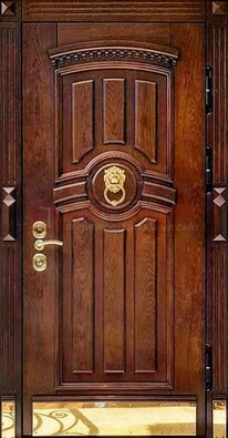Входная дверь с виноритом в коричневом цвете ДВТ-236 в Пушкино