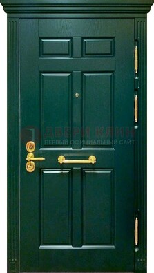 Классическая зеленая дверь с виноритом на улицу ДВТ-248 в Пушкино