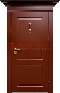 Красная железная дверь винорит для частного дома ДВТ-251 в Пушкино