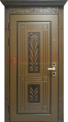 Металлическая дверь с виноритом и узором ДВТ-256 в Уфе