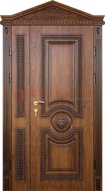 Узорная стальная дверь с виноритом для дома ДВТ-260 в Пушкино