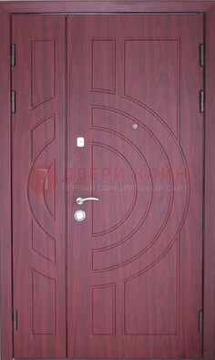 Красная железная дверь с виноритом ДВТ-3 в Пушкино