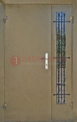 Входная дверь Порошок со стеклом и ковкой ПЛ-20 в Пушкино