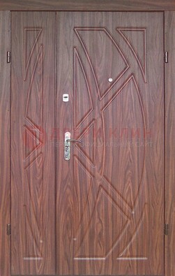 Железная тамбурная полуторная дверь с МДФ ПЛ-7 в Пушкино